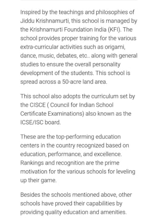 top schools in India 
