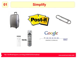 Simplify 01 http://stuffthathappens.com/blog/2008/03/05/simplicity/   