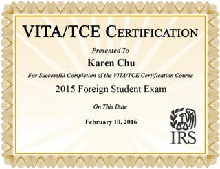 Foreign Student certificate
