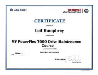 Allen Bradley MV PowerFlex 7000 Drive Maintenance
