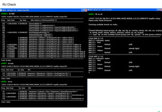 RU Check
ENB03> lk fdd
110331-15:40:07 169.254.1.10 8.0r ERBS_NODE_MODEL_A_9_53_COMPLETE stopfile=/tmp/2392
===============================================================================
Proxy Adm State Op. State MOs linked to 476:EUtranCellFDD=31
===============================================================================
476 1 (UNLOCKED) 0 (DISABLED) EUtranCellFDD=31
477 EUtranCellFDD=31,UeMeasControl=1
480 EUtranCellFDD=31,UeMeasControl=1,ReportConfigEUtraBestCell=1
479 EUtranCellFDD=31,UeMeasControl=1,ReportConfigEUtraBadCovSec=1
478 EUtranCellFDD=31,UeMeasControl=1,ReportConfigEUtraBadCovPrim=1
492 1 (UNLOCKED) 0 (DISABLED) SectorEquipmentFunction=S1
147 AntennaUnitGroup=1,RfBranch=1
149 AntennaUnitGroup=1,RfBranch=2
123 0 (DISABLED) RbsSubrack=1,RbsSlot=1,AuxPlugInUnit=RU-1-1,RiPort=DATA_1
131 0 (DISABLED) RbsSubrack=1,RbsSlot=1,AuxPlugInUnit=RU-1-1,RiPort=DATA_2
143 0 (DISABLED) RbsSubrack=1,RbsSlot=2,AuxPlugInUnit=RU-1-2,RiPort=DATA_1
135 0 (DISABLED) RbsSubrack=1,RbsSlot=2,AuxPlugInUnit=RU-1-2,RiPort=DATA_2
126 1 (UNLOCKED) 0 (DISABLED) RbsSubrack=1,RbsSlot=1,AuxPlugInUnit=RU-1-1,DeviceGroup=ru,RfPort=A
130 0 (LOCKED) 0 (DISABLED) RbsSubrack=1,RbsSlot=1,AuxPlugInUnit=RU-1-1,DeviceGroup=ru,RfPort=B
138 1 (UNLOCKED) 0 (DISABLED) RbsSubrack=1,RbsSlot=2,AuxPlugInUnit=RU-1-2,DeviceGroup=ru,RfPort=A
141 0 (LOCKED) 0 (DISABLED) RbsSubrack=1,RbsSlot=2,AuxPlugInUnit=RU-1-2,DeviceGroup=ru,RfPort=B
127 0 (LOCKED) 0 (DISABLED) RbsSubrack=1,RbsSlot=1,AuxPlugInUnit=RU-1-1,DeviceGroup=ru,RfPort=RXA_IO
125 0 (LOCKED) 0 (DISABLED) RbsSubrack=1,RbsSlot=1,AuxPlugInUnit=RU-1-1,DeviceGroup=ru,RfPort=RXB_IO
140 0 (LOCKED) 0 (DISABLED) RbsSubrack=1,RbsSlot=2,AuxPlugInUnit=RU-1-2,DeviceGroup=ru,RfPort=RXA_IO
142 0 (LOCKED) 0 (DISABLED) RbsSubrack=1,RbsSlot=2,AuxPlugInUnit=RU-1-2,DeviceGroup=ru,RfPort=RXB_IO
===============================================================================
Total: 20 MOs
eNB3> st aux
110331-15:40:14 169.254.1.10 8.0r ERBS_NODE_MODEL_A_9_53_COMPLETE stopfile=/tmp/2392
===============================================================================
Proxy Adm State Op. State MO
===============================================================================
122 1 (UNLOCKED) 0 (DISABLED) Equipment=1,RbsSubrack=1,RbsSlot=1,AuxPlugInUnit=RU-1-1
134 1 (UNLOCKED) 0 (DISABLED) Equipment=1,RbsSubrack=1,RbsSlot=2,AuxPlugInUnit=RU-1-2
===============================================================================
Total: 2 MOs
eNB3> st ru
110331-15:40:18 169.254.1.10 8.0r ERBS_NODE_MODEL_A_9_53_COMPLETE stopfile=/tmp/2392
===============================================================================
Proxy Adm State Op. State MO
===============================================================================
63 1 (ENABLED) Equipment=1,Subrack=1,Slot=1,PlugInUnit=1,GeneralProcessorUnit=1
122 1 (UNLOCKED) 0 (DISABLED) Equipment=1,RbsSubrack=1,RbsSlot=1,AuxPlugInUnit=RU-1-1
124 0 (DISABLED) Equipment=1,RbsSubrack=1,RbsSlot=1,AuxPlugInUnit=RU-1-1,DeviceGroup=ru
134 1 (UNLOCKED) 0 (DISABLED) Equipment=1,RbsSubrack=1,RbsSlot=2,AuxPlugInUnit=RU-1-2
136 0 (DISABLED) Equipment=1,RbsSubrack=1,RbsSlot=2,AuxPlugInUnit=RU-1-2,DeviceGroup=ru
===============================================================================
Total: 5 MOs
eNB3> lh ru vii
110331-15:41:29 169.254.1.10 8.0r ERBS_NODE_MODEL_A_9_53_COMPLETE stopfile=/tmp/
Please enter Node Password:
Checking available boards on node...
...
Created following board-groups: all, allp, mp, bp, tu, coremp, ommp, scb, sxb, scx, sccpmp
, et, etmfg, etmfx, aal2ap, aal2ncc, aal2cpsrc, aal2rh, xp, rax, tx,gcpu.
>>> Type "bp" to view available board-groups and "bp <group>" to view group contents.
============================================================
$ lhsh BXP_0_1 vii
BXP_0_1: Indicated states:
BXP_0_1: Red:
BXP_0_1: Default (off)
BXP_0_1: Green:
BXP_0_1: Default (steady light)
BXP_0_1: Yellow:
BXP_0_1: Default (off)
===========================================================
$ lhsh BXP_3_1 vii
BXP_3_1: Indicated states:
BXP_3_1: Red:
BXP_3_1: Default (off)
BXP_3_1: Green:
BXP_3_1: Default (steady light)
BXP_3_1: Yellow:
BXP_3_1: Default (off)
$
 