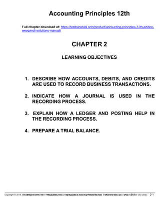 Accounting Principles 12th Edition Weygandt Solutions Manual | PDF