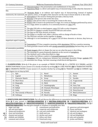 21st century literature midterm exam | PDF