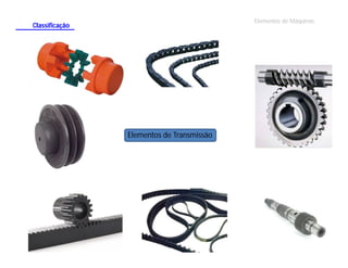 Elementos de Máquinas

Classificação

Elementos de Transmissão

 