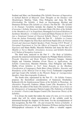 Variability Interlanguage The Notion Of Syllable Across History Theories And Analysis Domenico ...