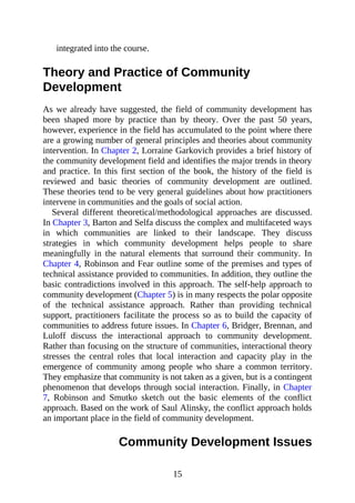 Introduction To Community Development Theory Practice And ...