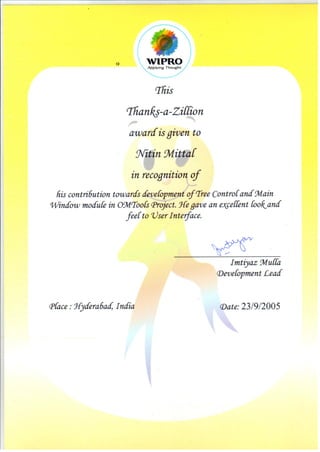 WiproRecognitionCertificate