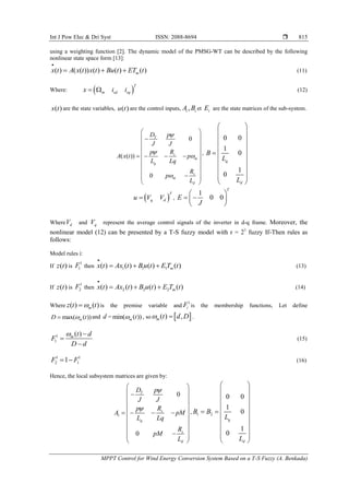 MPPT Control for Wind Energy Conversion System based on a T-S Fuzzy | PDF