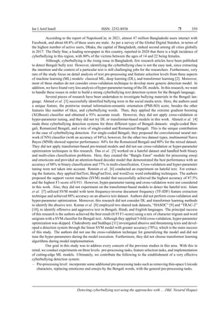 Detecting cyberbullying text using the approaches with machine learning