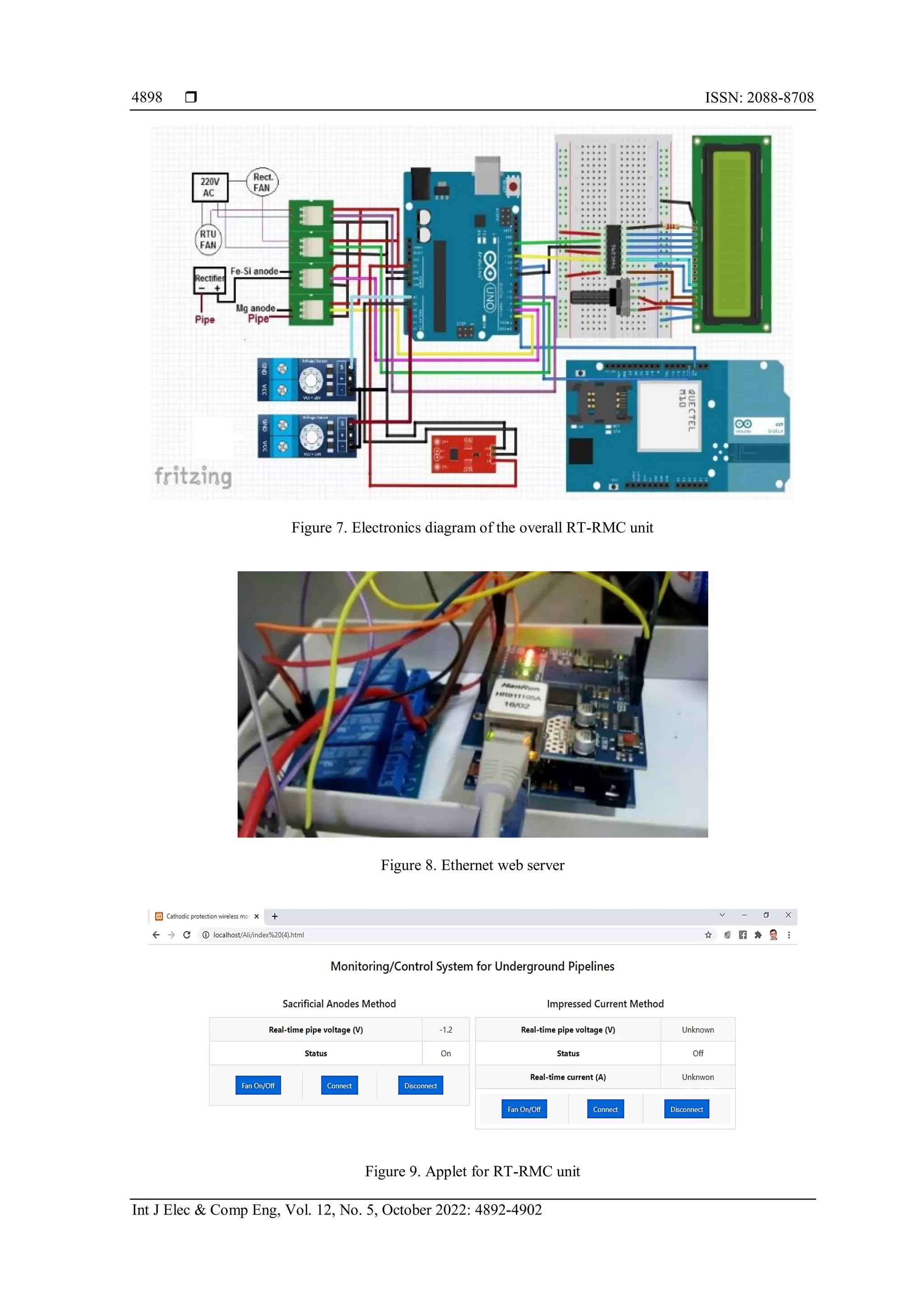  ISSN: 2088-8708
Int J Elec & Comp Eng, Vol. 12, No. 5, October 2022: 4892-4902
4898
Figure 7. Electronics diagram of the overall RT-RMC unit
Figure 8. Ethernet web server
Figure 9. Applet for RT-RMC unit
 
