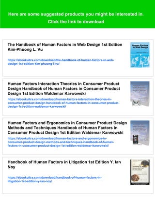 Handbook of Human Factors in Web Design Second Edition Kim-Phuong L. Vu ...