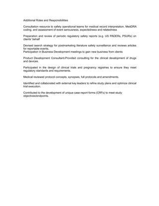 Additional Roles Additional Roles and Responsibilities | PDF