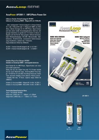 AccuPower Produktkatalog 2009