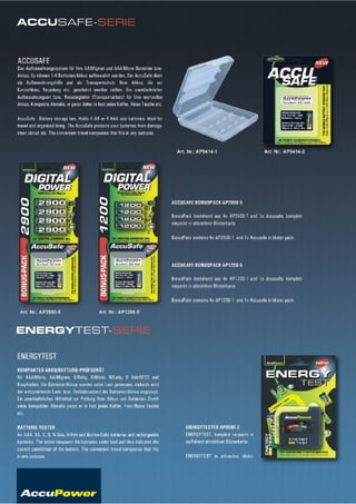 AccuPower Produktkatalog 2009