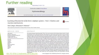 Further reading
doi:10.1016/j.hydromet.2015.05.016
 