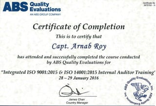 2Internal Audit Certificate