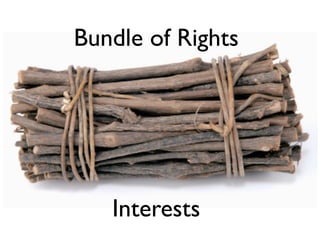 Bundle of Rights
Interests
 
