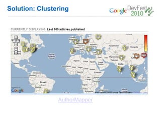 Solution: Clustering




                AuthorMapper
 