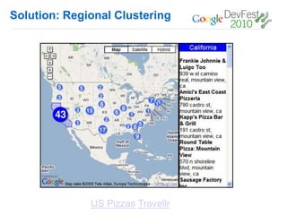 Solution: Regional Clustering




              US Pizzas Travellr
 