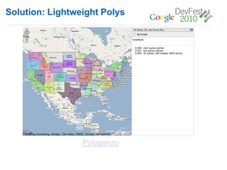 Solution: Lightweight Polys




                 Polygonzo
 