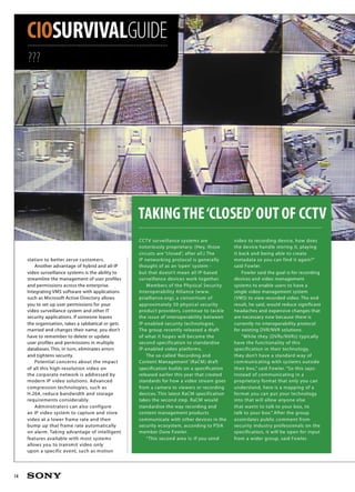 SONY SECURITY CIO survival guide