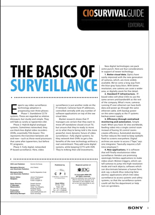 SONY SECURITY CIO survival guide