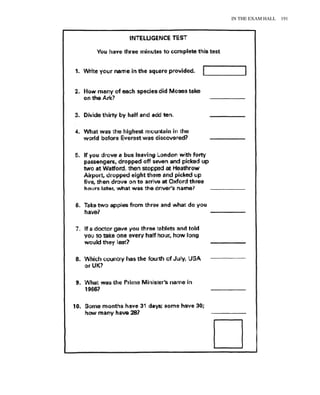 IN THE EXAM HALL 191
 