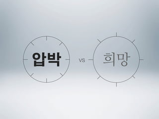  자!
압박의	
 
