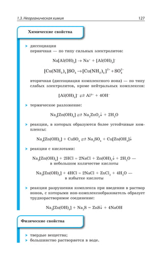 1.3. Неорганическая химия 127
ÆÊÓÓÐØÊÂØÊá
ÑÇÒÄÊÙÏÂá z ÑÐ ÔÊÑÕ ÓÊÍÞÏÝ× ßÍÇÌÔÒÐÍÊÔÐÄ
2E?%P 3, A 2E ?%P 3, Ay
[ ( ) ] [ ( ) ]Cu NH SO Cu NH SO3 4 4 3 4
2
4
2
→ ++ −
ÄÔÐÒÊÙÏÂá ÆÊÓÓÐØÊÂØÊá ÌÐÎÑÍÇÌÓÏÐÅÐ ÊÐÏÂ z ÑÐ ÔÊÑÕ
ÓÍÂÃÝ× ßÍÇÌÔÒÐÍÊÔÐÄ ÌÒÐÎÇ ÏÇËÔÒÂÍÞÏÝ× ÌÐÎÑÍÇÌÓÐÄ
?%P 3, Ay
%P 3,y
ÔÇÒÎÊÙÇÓÌÐÇ ÒÂÉÍÐÈÇÏÊÇ
2E ?R 3, A 2E R3 , 3
ÒÇÂÌØÊÊ Ä ÌÐÔÐÒÝ× ÐÃÒÂÉÕàÔÓá ÃÐÍÇÇ ÕÓÔÐËÙÊÄÝÇ ÌÐÎ
ÑÍÇÌÓÝ
2E ?R 3, A 'Y73 2E 73 'Y?R 3, A
ÒÇÂÌØÊÊ Ó ÌÊÓÍÐÔÂÎÊ
2E ?R 3, A ,'P 2E'P R 3, , 3 z
Ä ÏÇÃÐÍÞÚÐÎ ÌÐÍÊÙÇÓÔÄÇ ÌÊÓÍÐÔÝ
2E ?R 3, A ,'P 2E'P R'P , 3 z
Ä ÊÉÃÝÔÌÇ ÌÊÓÍÐÔÝ
ÒÇÂÌØÊÊ ÒÂÉÒÕÚÇÏÊá ÌÐÎÑÍÇÌÓÂ ÑÒÊ ÄÄÇÆÇÏÊÊ Ä ÒÂÓÔÄÐÒ
ÊÐÏÐÄ Ó ÌÐÔÐÒÝÎÊ ÊÐÏ ÌÐÎÑÍÇÌÓÐÐÃÒÂÉÐÄÂÔÇÍÞ ÐÃÒÂÉÕÇÔ
ÔÒÕÆÏÐÒÂÓÔÄÐÒÊÎÐÇ ÓÐÇÆÊÏÇÏÊÇ
2E ?R 3, A 2E 7 ! R7 2E3,
ÔÄÇÒÆÝÇ ÄÇÛÇÓÔÄÂ
ÃÐÍÞÚÊÏÓÔÄÐ ÒÂÓÔÄÐÒáÇÔÓá Ä ÄÐÆÇ
·ÊÎÊÙÇÓÌÊÇ ÓÄÐËÓÔÄÂ
¶ÊÉÊÙÇÓÌÊÇ ÓÄÐËÓÔÄÂ
 