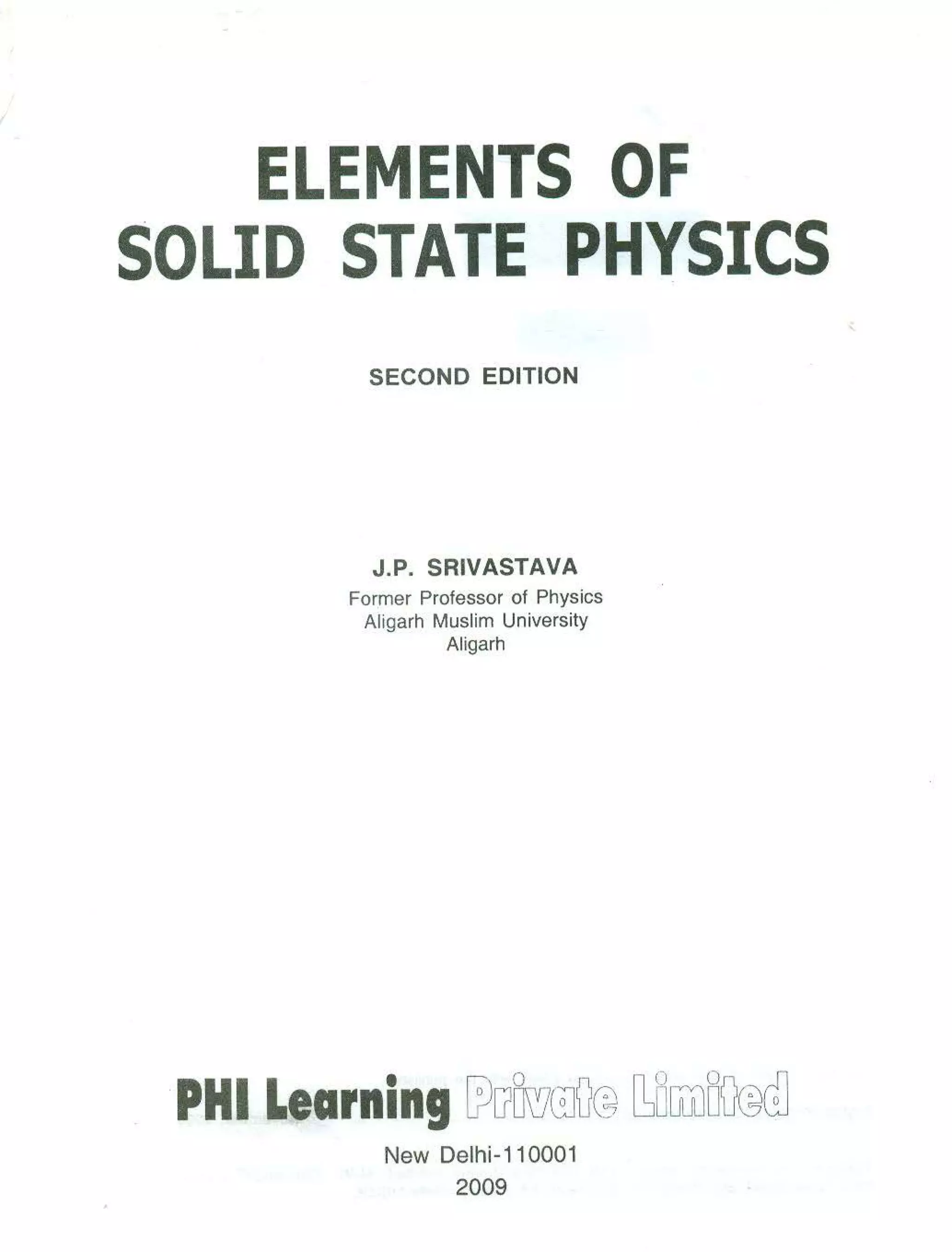 375892988JPSrivastavaElementsofsolidstatephysicsPrenticeHall