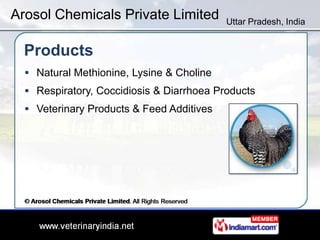 Arosol Chemicals Private Limited           Uttar Pradesh, India


  Products
   Natural Methionine, Lysine & Choline
   ...