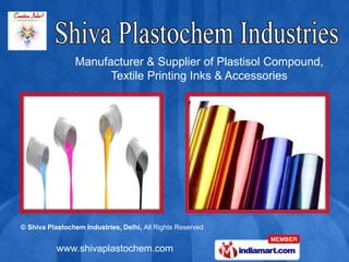 Manufacturer & Supplier of Plastisol Compound, Textile Printing Inks & Accessories 