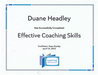 Effective Coaching Skills