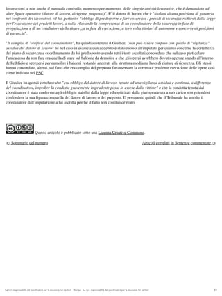 376 la non responsabilità del coordinatore per la sicurezza nei ...