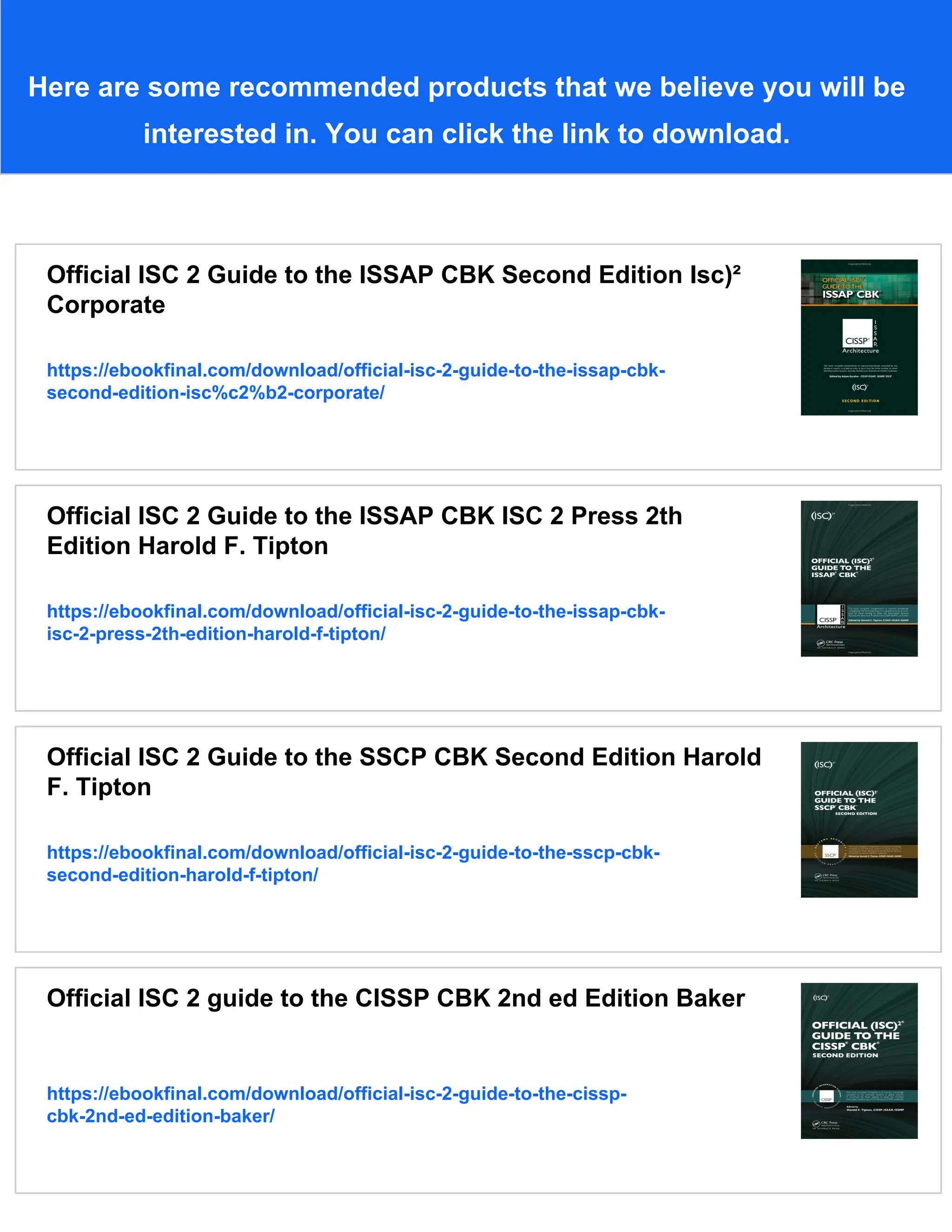 Official ISC 2 Guide to the ISSAP CBK Second Edition (Isc)2 Corporate | PDF