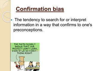 Cognitive Biases in Project Management | PPTX