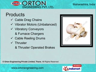 Cable Drag Chain by Orton Engineering Private Limited, Thane, Thane