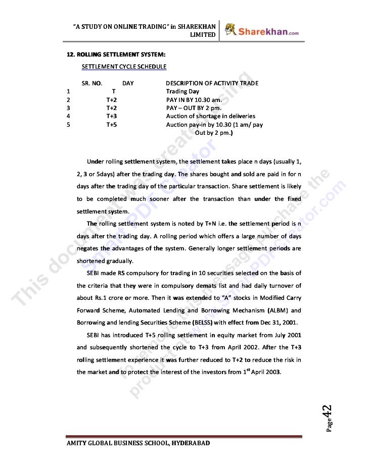 Online trading system project description