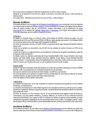 Zonas Económicas de México | DOCX