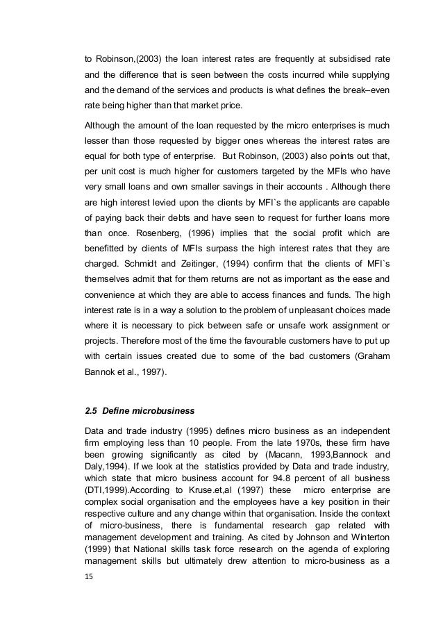 Microfinance dissertation image