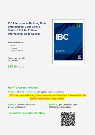 Comprehensive Overview of the 2018 International Building Code (IBC) | PDF