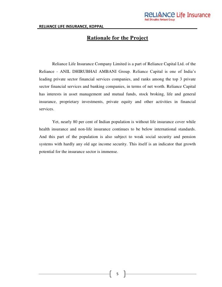 project on crm in reliance life insurance project on crm in reliance life insurance