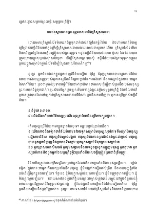62
ល�ឥតេខ�ះស្រមាប់្រពះគម�ីរសម�ន�េម្រត
ករចងស�នរវង្រពះពុទនិង្រគិស�ស
េដយសរ្រគិស�បរិស័ទមិនយកចិត�ទុកដក់ដល់តៃម�ៃនគម�ីរវ និងហមឃាត់មិន
េ្រប្របាស់គម�ីរវិន័យេនក�ុង្រទឹស�ី្រគិស�សសនាអស់រយៈេពលជា ្រគិស�បរិស័ទេម
មិនេឃញតៃម�ៃនេសចក�ីបេ្រង�នរបស់្រពះពុទ�េ ដូចគម�ីរវិន័យរបស់េល ម៉ូេស ែដរ ែដលបា
្រត�ស្រផ�ូវស្រមាប់សសន៍ េដម្បីែស�ងរក្រពះេយស គម�ីរវិន័យរបស់្រពះពុទ�អ្រត�
្រតផ�ូវស្រមាប់ពុទ�បរិស័ទេដម្បីែស�ងរកេសរីភាពព61
62
។
ដូេច�ះ អ�កមិនចង់ដកខ�ួនអ�កេចញពីវិន័យេឡយ ប៉ុែន� ជំរុញអ�កមានបាបឲ្យេគារពវ
េដយដស់សម្បជ��ៈរបស់ពួកេគឲ្យដឹងអំពីេ្រគាះថា�ក់ៃន និងករស�ប់ក�ុងឋនៈជ
រំេលភវិន័យ ្រពះជាមា�ស់្របទនគម�ីរវិន័យជាអវុធដ៏មានថាមពលេដម្បីដស់្រព
ខ�ះករយកចិត�ទុកដក ្របសិនេបអ�ក្រកេឡកេមលេទក�ុង្រពះគម�ីរសម�ន�េម្រ និងេមលថាេត
ពួកេគ្រត�វបានែណនាំឲ្យកន់្រគិស�សសន អ�កនឹងរកេឃញថ ពួកេគេ្រប្របាស់គម�ី
ន័យ។
១ ធីម៉ូេថ ១:៨-១០
៨ េយងដឹងេហយថវិន័យល�្របេសលុះ្រតែតេយងេ្របតមក្បួ
េតមនុស្សេ្របវិន័យតមក្បួនខ�តែ? ល្បះបនា�ប់្របាប់េ
៩ េយងេតងដឹងេទៀតវិន័យមិនែមនែចងទុកស្រមាប់មនុស្សសុចរិគឺស្រមាប់មនុ
េល�សបទវិន័យ មនុស្សមិនស�ប់បង មនុស្សមិនេគារព្របណិប័តន៍្រពះជ មនុស្
បា ពួកអ�កបំផា�និង្របមាថទីសកពួកអ�កសមា�ប់ឪពុកមាសមា�ប់េ
១០ ពួក្របាសចកសីល ពួករួមសង�សនឹងេភទដូចគពួកឈ�ួញមនុស្ ពួកកុហក ពួក
ស្បថបំព និងពួកអ�កែដល្រប្រពឹត�អ�ីៗ្របឆាំងនឹងេសចក�ីេ្រប�ន្របេដដ៏្
វិន័យមិន្រត�វបបេង�តេឡងស្រមាប់អ�កែដលេកតមក្របឆាំងនឹងមនុស្ស ម្យោ
េទៀត ក�ុងឋនៈជាអ�កេកតមក្របឆាំងនឹងម ខ�ុំមិនេ្រកកេឡងរល់្ និងអនប��ត�ិទ
ដប់េដម្បីរំឭកខ�ួនឯងេឡយ “ៃថ�េនះ ខ�ុំមិន្រត�វសមា�ប់នរណាេឡ ខ�ុំមិន្រត�វកុហកេឡយ ខ�ុំ
មិន្រត�វលួចេឡយ” េដយសរែតធម�ជាតិថ�ីរបស់្រពះជាមា�ស់្រត�វបានបណ�ុះេនក�ុងចិត
តមរយៈ្រពះវិ��ណដ៏វិសុទ�របស់្រពះ ខ�ុំែលង្រពេងយកេន�យនឹងវិន័យេទៀតេហ ប៉ុែន�
្រពេងកេន�យនឹង្រពះវិ��ណ ដូេច�ះ ករេទសនាវិន័យដល់្រគិស�បរិស័ទនឹងមាននិនា
62
ភាសៃ lut pon jag gum = រួចផុតពីអំណាចៃនអំេពបា
 
