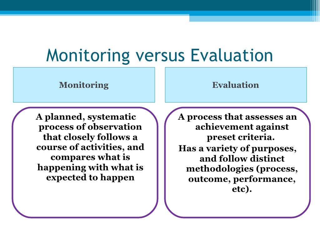 Monitoring and Evaluation of Health Services