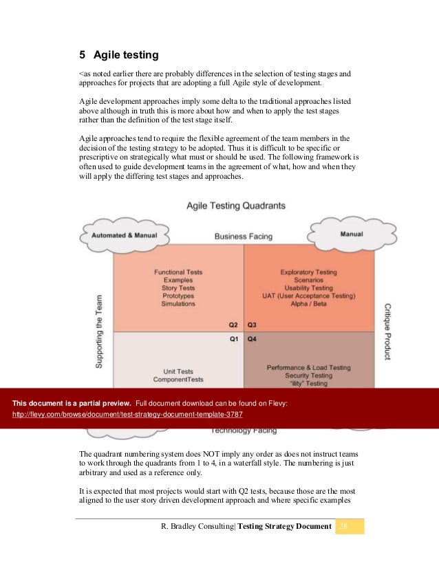 test strategy document template test strategy document