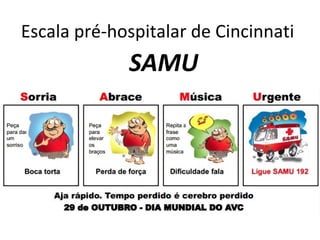 Escala pré-hospitalar de Cincinnati
SAMU
 