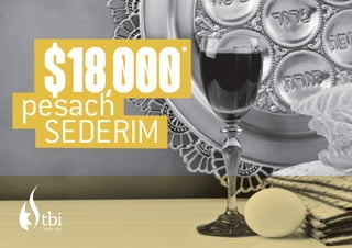 SEDERIM
$18,000*
pesach
 