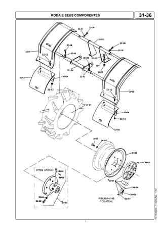 1
TC14.99230-1a
.EDIÇÃO-11/97
ANTIGO
TC8 ATUAL
RODA E SEUS COMPONENTES 31-36
 