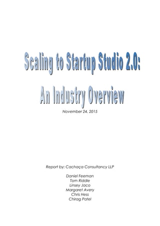 Startup Studio Final Report Public Copy