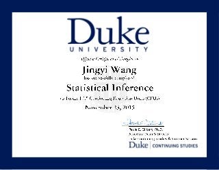 Statistical Inference Certificate  - Wang(1)